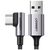  Кабель UGREEN US284 70255 Angled USB-C Male To USB2.0 A Male 3A Data Cable 90°Angle 3m Black 