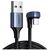  Кабель UGREEN US311 70313 USB 2.0-A to Angled USB-C Cable Aluminum Case with Braided 1m Black 