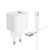  Адаптер Сетевой с кабелем Borofone BAS11A Erudite USB 2,1A/10,5W (USB/Type-C) (white) (225096) 