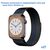  Ремешок миланcкий из нержавеющей стали Great Case Milanese Loop для Apple Watch 38/40/41 мм, 235мм, на магните, черный+синий (27) 