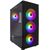  Корпус 1STPLAYER Fire Dancing V3-B (V3-B-4F1)/ATX, TG/4x120mm LED fans inc. 