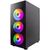  Корпус 1STPLAYER Fire Dancing V3-B (V3-B-4F1)/ATX, TG/4x120mm LED fans inc. 