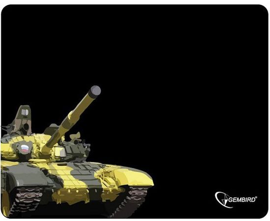  Коврик Gembird MP-GAME10 Black, рисунок: танк, материал: ткань + вспененная резина, 250*200*3мм 