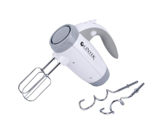  Миксер Centek CT-1114 (белый/серый) 350Вт, 6 скоростей+турбо, взбивание/замешивание 
