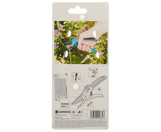 Секатор плоскостной Gardena B/S малый синий/черный (08854-20) 