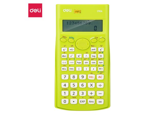  Калькулятор научный Deli E1710A/GRN зеленый 