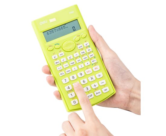  Калькулятор научный Deli E1710A/GRN зеленый 