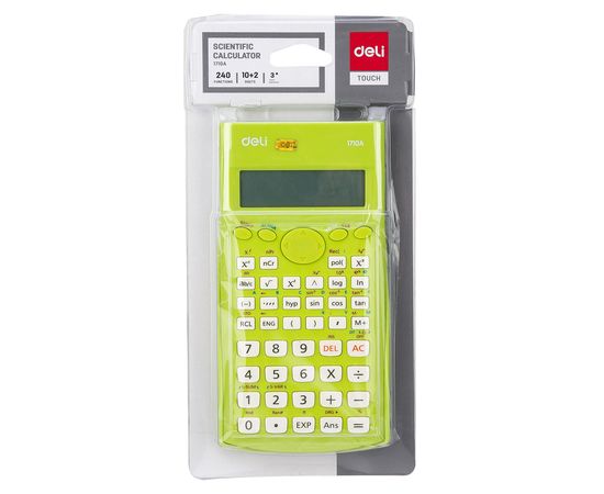  Калькулятор научный Deli E1710A/GRN зеленый 