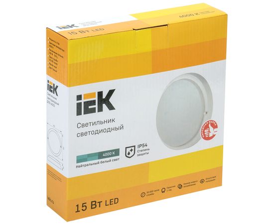  Светильник IEK LDPO0-4003-15-4000-K01 ДПО 4003 круг белый 