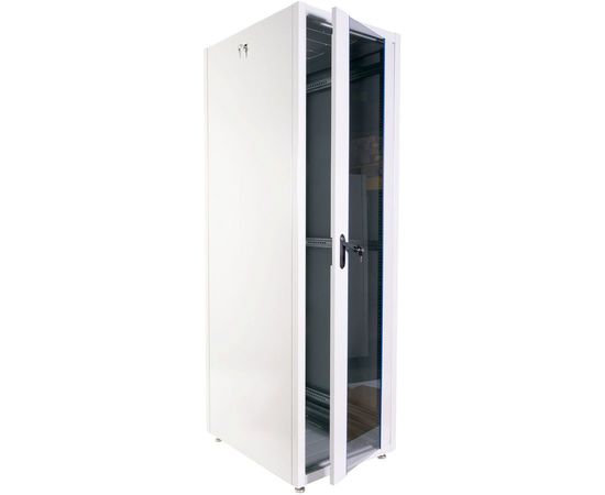  Шкаф коммутационный ЦМО ШТК-Э-42.6.6-13АА напольный 24U 600x600мм пер.дв.стекл металл серый 
