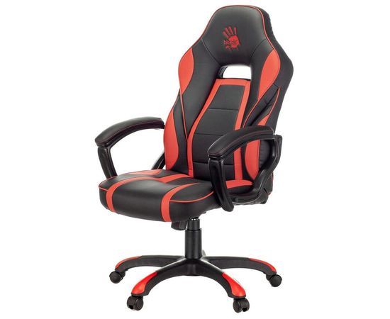  Кресло игровое A4Tech Bloody GC-350 черный/красный эко.кожа крестов. пластик черный 