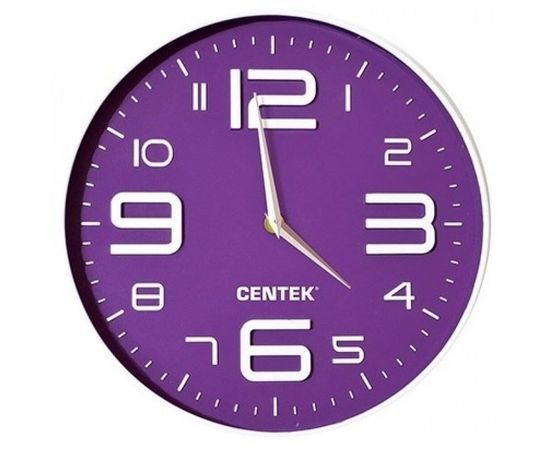  Часы настенные CENTEK СТ-7101 фиолетовый 