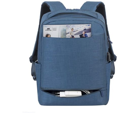  Рюкзак для ноутбука 17.3" Riva 8365 синий полиэстер 