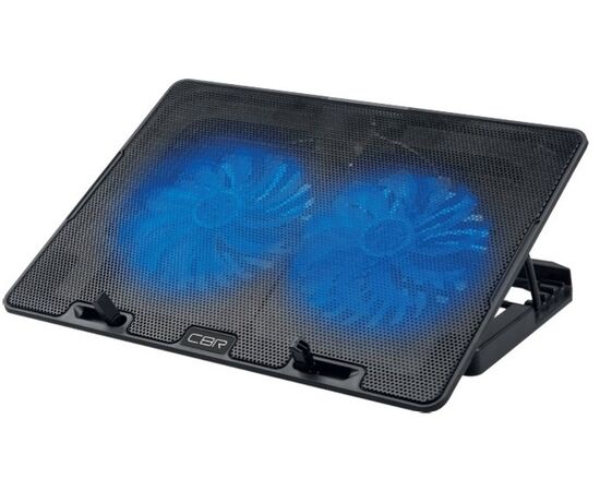  Подставка для ноутбука CBR CLP 15502, 15,6", 355x255x30 мм, с охлаждением, 2xUSB, вентиляторы 2х125 мм, 50 CFM, LED-подсветка, металл/пластик 