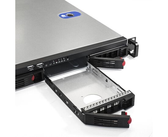 Корпус Exegate Pro 1U660-HS04 EX265517RUS RM 19", высота 1U, глубина 660, БП 300DS, 4xHotSwap, USB 