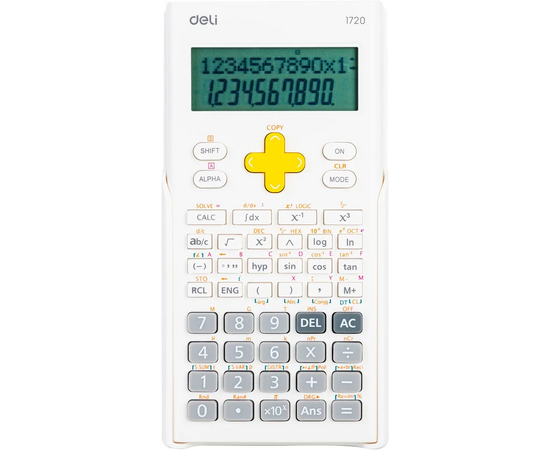 Калькулятор Deli E1720-White белый 10+2-разр. 
