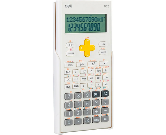  Калькулятор Deli E1720-White белый 10+2-разр. 