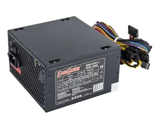  Блок питания ExeGate 650W XP650 (ATX, PC, 12cm fan, 24pin, 4pin, PCIe, 3xSATA, 2xIDE, FDD, black, кабель 220V в комплекте) 