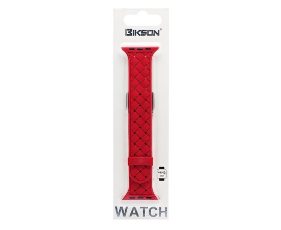  Ремешок - ApW24 для "Apple Watch 42/44/45 mm" плетеный силикон (red) (125340) 
