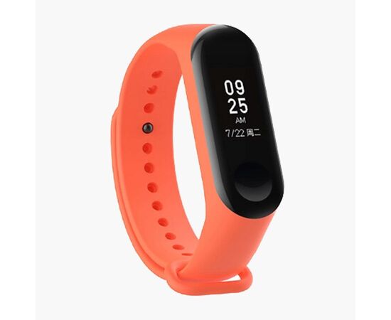  Ремешок - WB13 для "Xiaomi Mi Band 3/Mi Band 4"силикон (orange) (103175) 