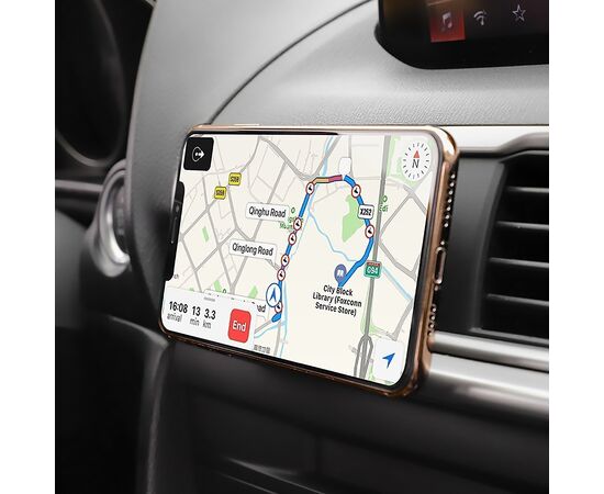  Держатель автомобильный Hoco CA47 Metal magnetic in-car holder for air outlet (black) 