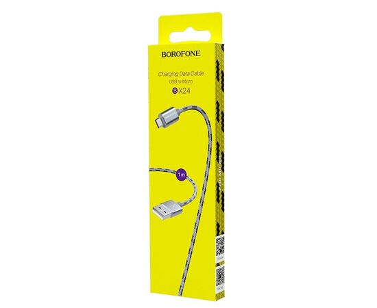 Кабель USB - micro USB Borofone BX24 Ring, 100 см (metal gray) 