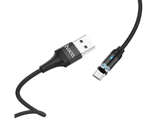  Кабель USB - micro USB Hoco U76 Fresh magnetic (black) 