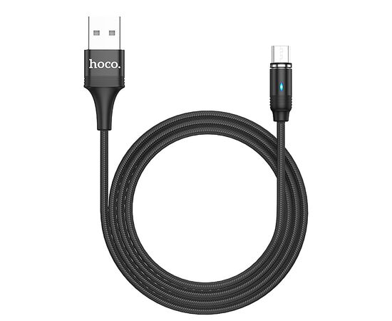 Кабель USB - micro USB Hoco U76 Fresh magnetic (black) 