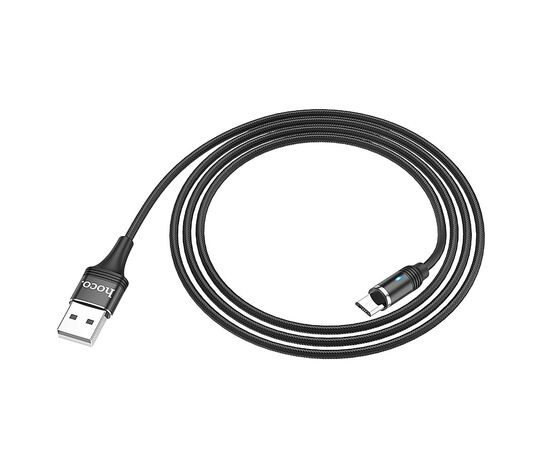  Кабель USB - micro USB Hoco U76 Fresh magnetic (black) 
