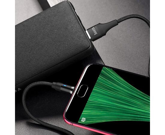  Кабель USB - micro USB Hoco U76 Fresh magnetic (black) 