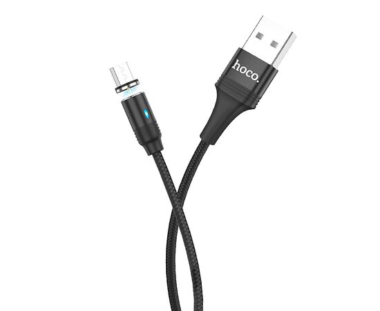  Кабель USB - micro USB Hoco U76 Fresh magnetic (black) 