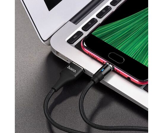  Кабель USB - micro USB Hoco U76 Fresh magnetic (black) 
