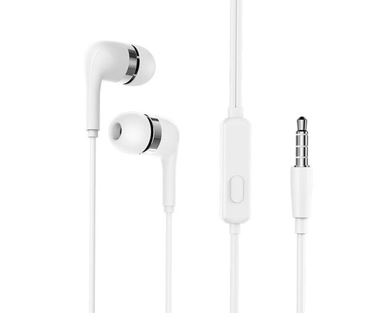  Проводные наушники с микрофоном внутриканальные Borofone BM39 Refined chant, 3.5 Jack (white) 