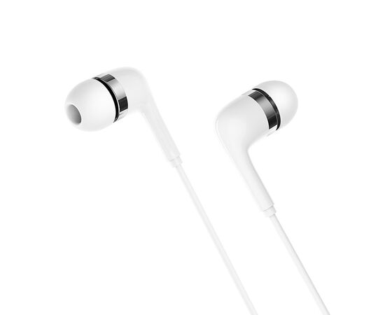  Проводные наушники с микрофоном внутриканальные Borofone BM39 Refined chant, 3.5 Jack (white) 