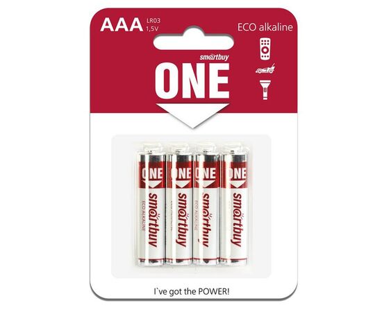  Батарейка AAA Smart Buy LR03 ONE  (4-BL) (48/480) (115833) 