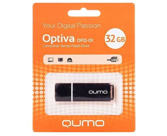  Флэш накопитель USB 32 Гб Qumo Optiva OFD-01 (black) 
