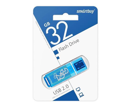  Флэш накопитель USB 32 Гб Smart Buy Glossy (blue) 