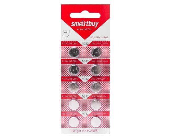  Элемент марганцево-щелочный Smart Buy AG12 (10-BL) (200/2000) (115877) 