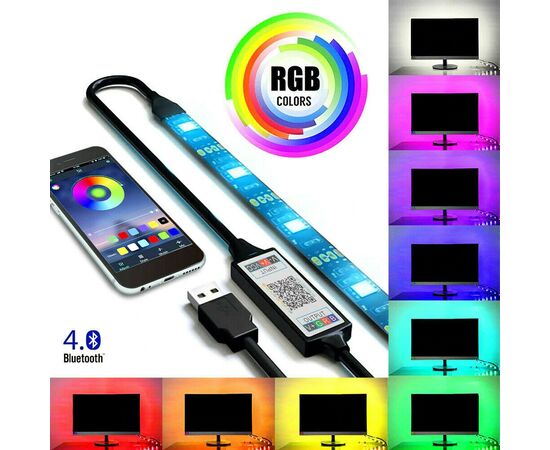  Огонек OG-LDL07 RGB светодиодная лента Bluetooth 2м 