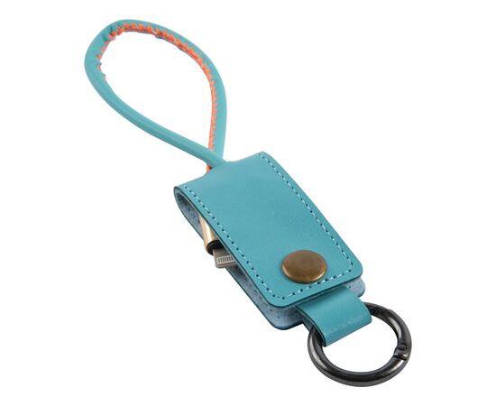  Кабель-брелок MB Mobility USB – Lightning, 25 см, голубой 