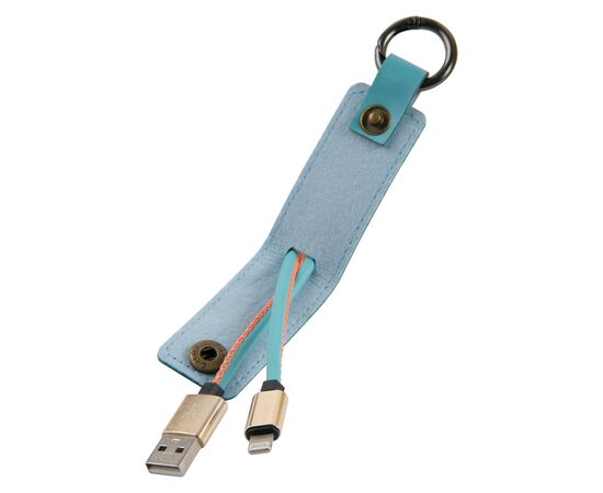  Кабель-брелок MB Mobility USB – Lightning, 25 см, голубой 