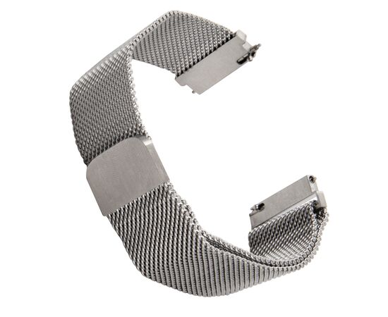  Ремешок металлический магнитный для cмарт часов Xiaomi Amazfit BIP/GTS 20 mm, серебристый 