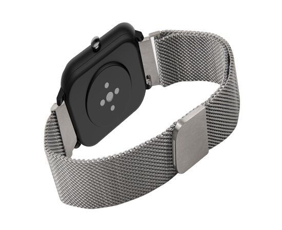  Ремешок металлический магнитный для cмарт часов Xiaomi Amazfit BIP/GTS 20 mm, серебристый 