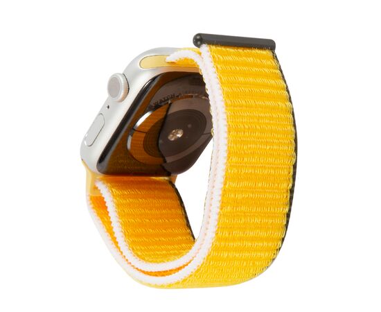  Ремешок нейлоновый MB для Apple watch – 42-44 mm (S3/S4/S5 SE/S6), подсолнечник с бело-коричневым краем 