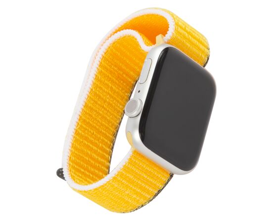  Ремешок нейлоновый MB для Apple watch – 42-44 mm (S3/S4/S5 SE/S6), подсолнечник с бело-коричневым краем 
