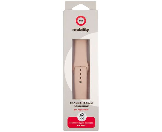  Ремешок силиконовый MB для Apple watch – 42-44 mm (S3/S4/S5 SE/S6), песочный 