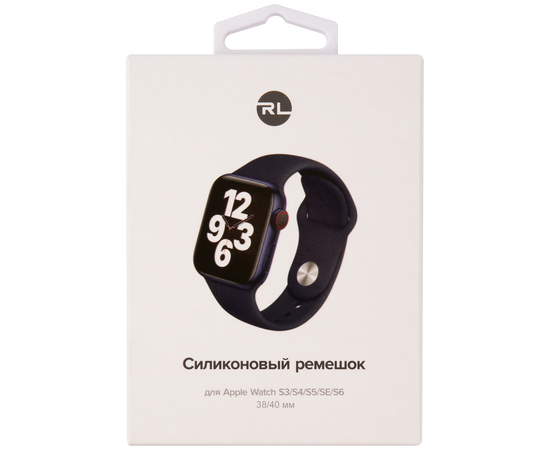  Ремешок силиконовый для Apple Watch – 38/40 mm (S3/S4/S5/SE/S6), синий 