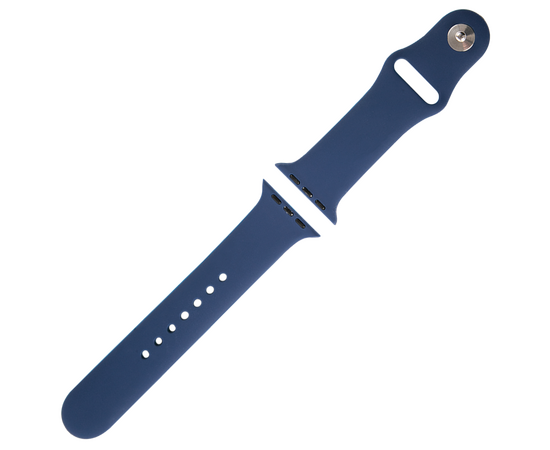  Ремешок силиконовый для Apple Watch – 38/40 mm (S3/S4/S5/SE/S6), синий 