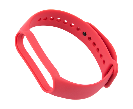  Ремешок силиконовый для Xiaomi Mi Band 6, розово-красный, №33 