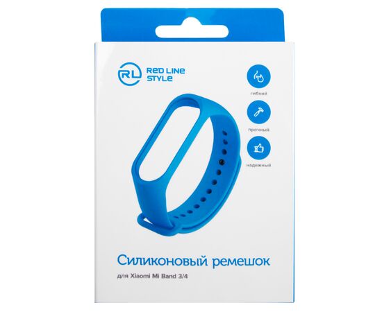  Силиконовый ремешок для Xiaomi Mi Band 3/ Mi Band 4, голубой, №1 